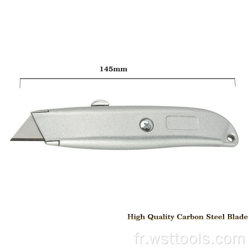 Cutter rétractable avec coque en aluminium robuste